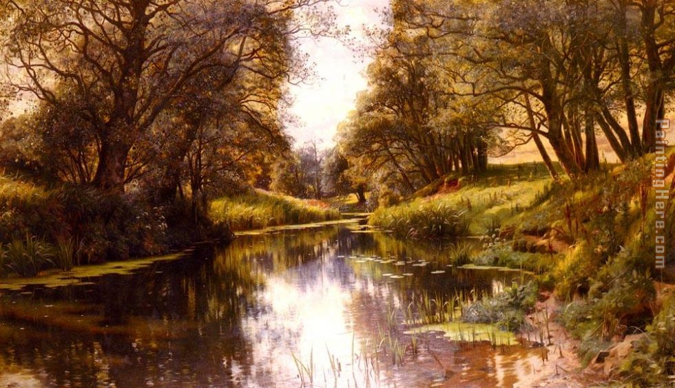 Peder Mork Monsted A Winding Stream In Summe